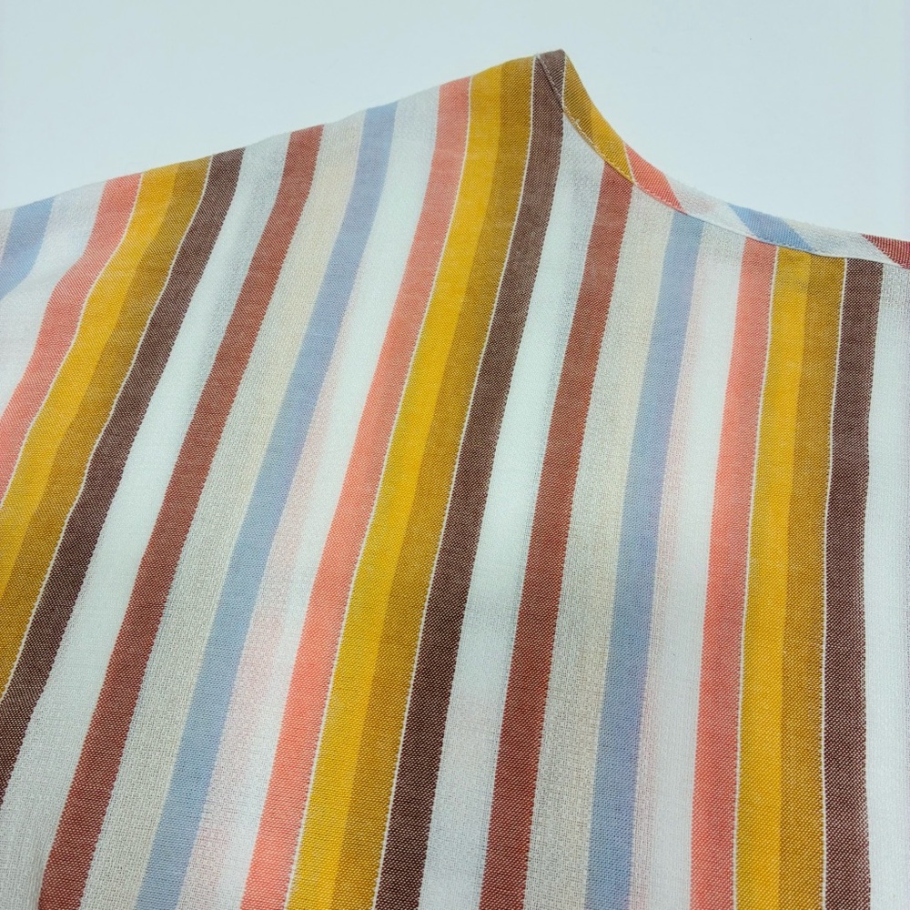 Soft Surroundings Women's Top Size Medium Multicolor Striped Cottagecore Casual - Picture 8 of 14